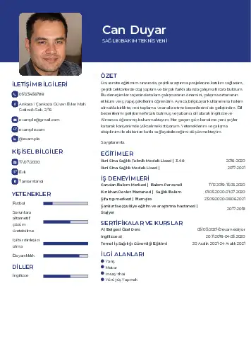 Hasta Bakıcı Cv Örnekleri cv indir